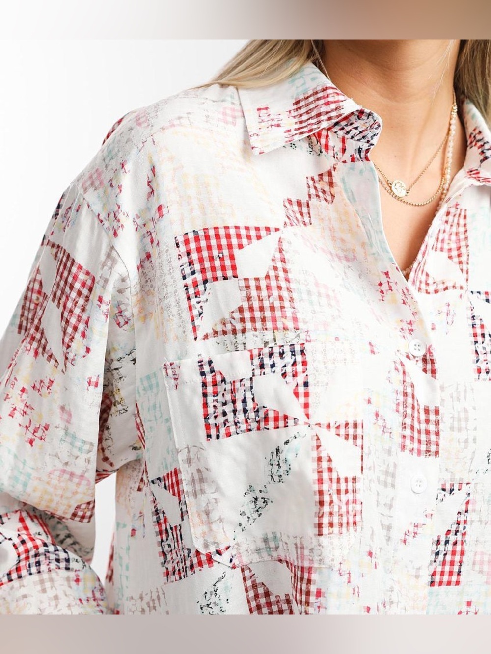 Gilded Intent Patchwork Top - Picture 4 of 5